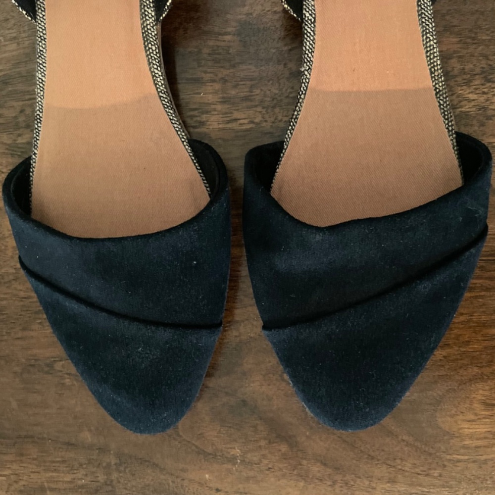 TOMS Black suede d’orsay flats - Picture 2 of 8